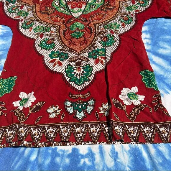 Vintage 70s Boho Hippy Floral Top Size small O/S - Picture 14 of 15